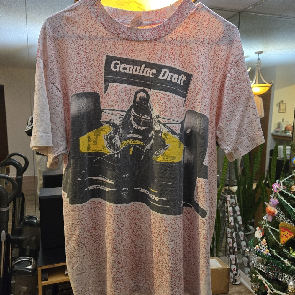 Vintage T shirt MGD Racing. MILLER GENUINE DRAFT Men's size Large 90s